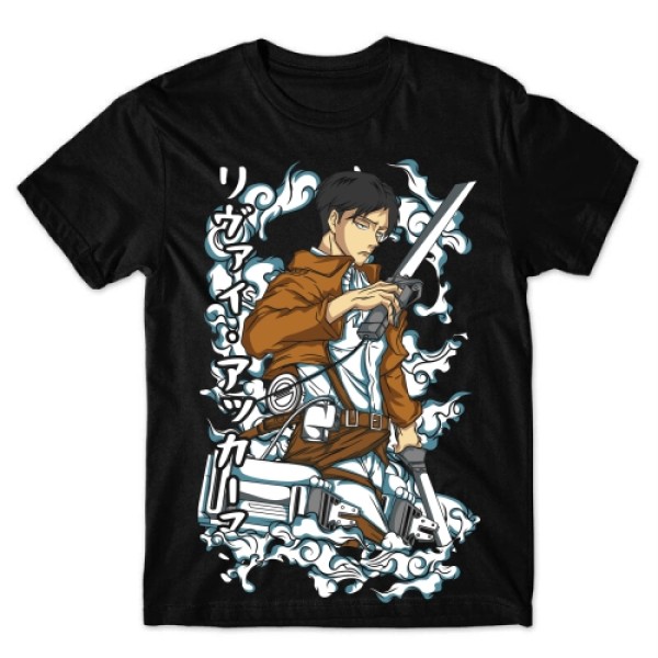 Camiseta Attack on Titan Levi Mod.02