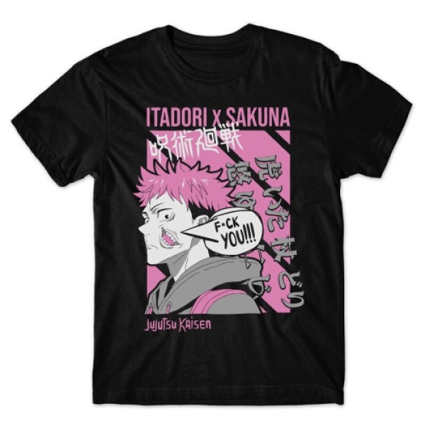 Camiseta Jujutsu Kaisen Yuji Itadori E Sukuna  Mod.01
