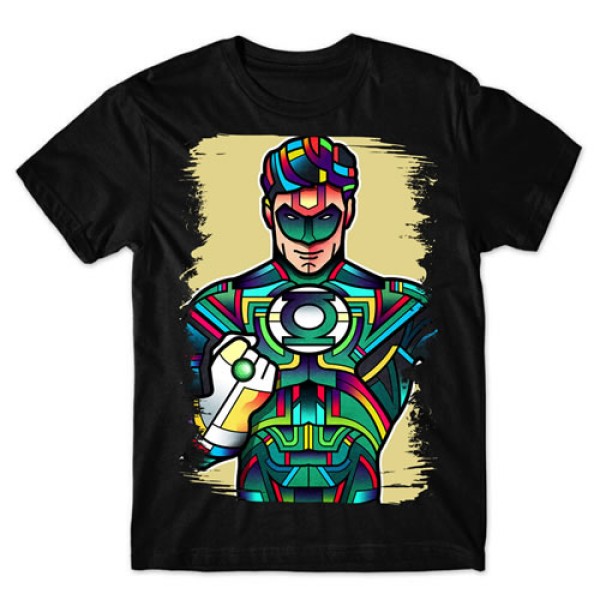 Camiseta Preta lanterna Verde mod 01.