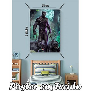 Bandeira Decorativa Marvel Pantera Negra.Mod1