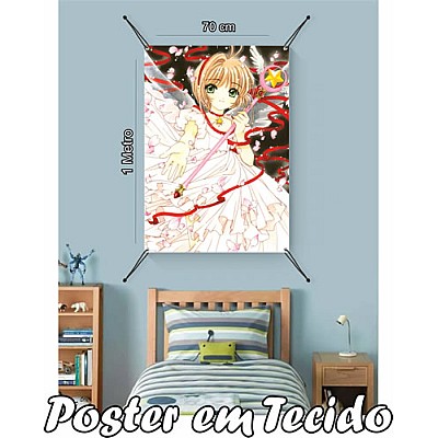 Bandeira Decorativa Sakura Card Captors. Mod1