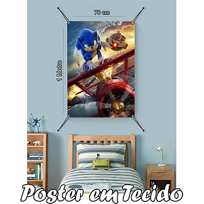 Bandeira Decorativa Sonic. Mod1