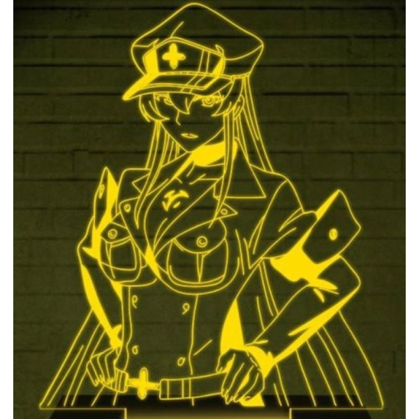 Luminária em Acrílico Akame Ga Kill - Esdeath