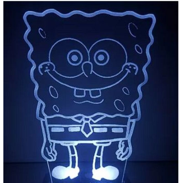 Luminária em Acrílico bob Esponja mod 02