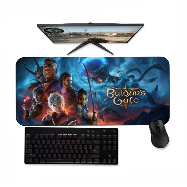 MousePad Gamer Grande Baldus Gate 01 60x35cm ou 80x35cm