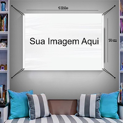 1.Personalize sua Bandeira Horizontal 1x70cm