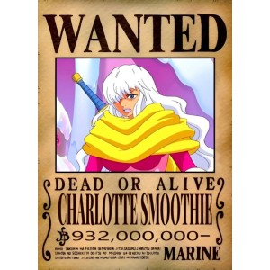 Placa Decorativa OnePiece Wanted Charlotte Smooth