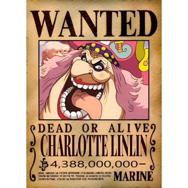Placa Decorativa WANTED Charlotte LinLIn One Piece Mod.15 Placa Decorativa WANTED Charlotte LinLIn One Piece Mod.15