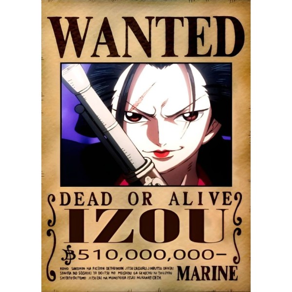 Placa Decorativa OnePiece Wanted Izou