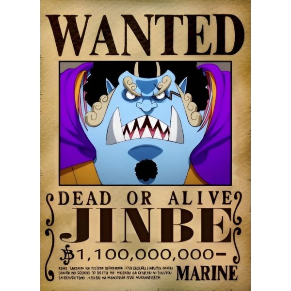Placa Decorativa WANTED Jinbei One Piece Mod.03 Placa Decorativa WANTED Jinbei One Piece Mod.03