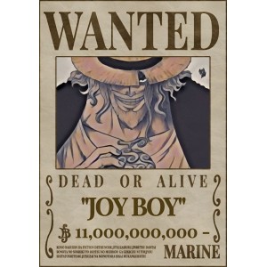 Placa Decorativa OnePiece Wanted Joy Boy
