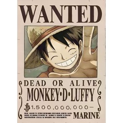 Placa Decorativa WANTED Monkey .D. Luffy One Piece Mod.01