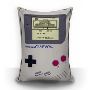 Almofada Pequena Game Boy Preto e Branco