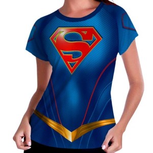 Camiseta Feminina - Raglan - Supergirl - Mod.01