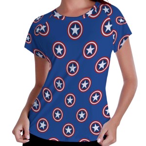 Camiseta Feminina - Raglan - Capitão America - Mod.02