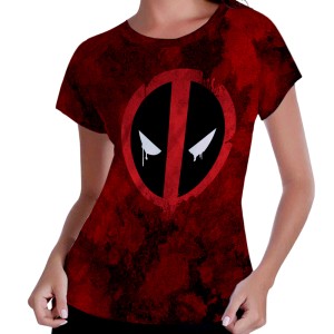 Camiseta Feminina - Raglan - DeadPool - Mod.02