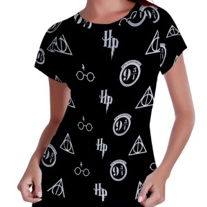Camiseta Feminina - Raglan - Harry Potter - Mod.07