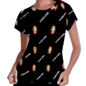 Camiseta Feminina - Raglan - La Casa de Papel - Mod.01