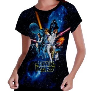 Camiseta Feminina - Raglan - Star Wars - Mod.01