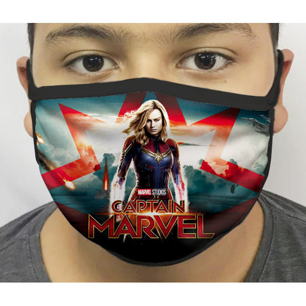 Máscara de Proteção Lavável Capitã Marvel Máscara de Proteção Lavável Capitã Marvel