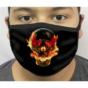 Máscara de Proteção Lavável Caveira 07