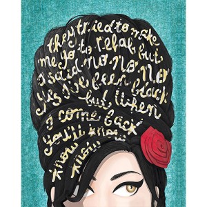 Placa Decorativa Amy Winehouse - Mod.02