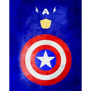 Placa Decorativa Capitão América - Mod.01