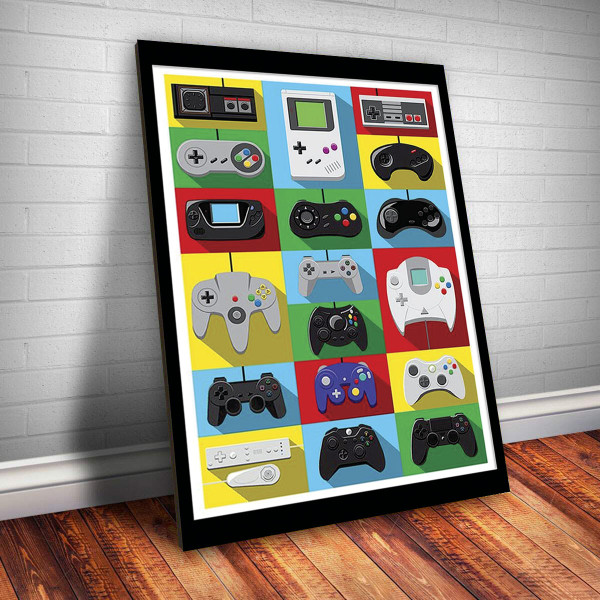 Placa Decorativa Controles Clássicos 03 Placa Decorativa Controles Clássicos 03