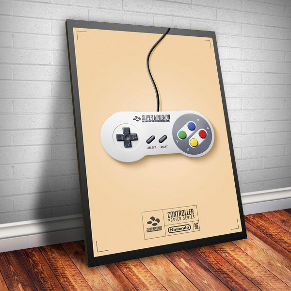 Placa Decorativa Controle Super Nintendo Placa Decorativa Controle Super Nintendo