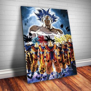 Placa Decorativa Dragon Ball Goku Formas