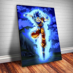 Placa Decorativa Dragon Ball Goku Super Sayajin Blue