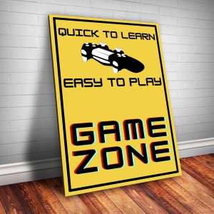 Placa Decorativa Game Zone