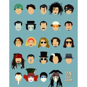 Placa Decorativa Johnny Depp - Mod.01