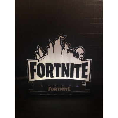 Luminária em Acrílico Fortnite Logo