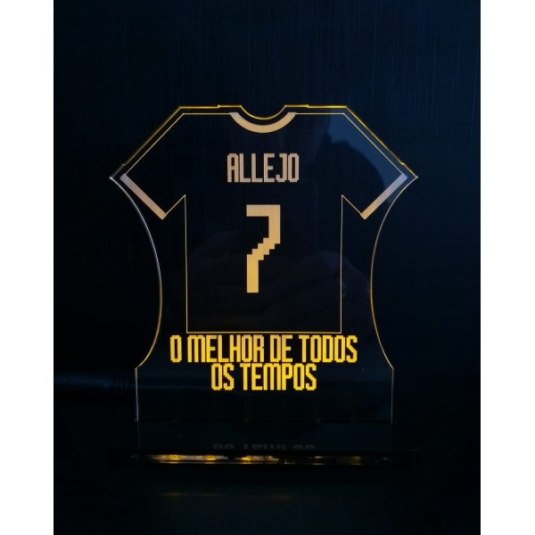 Luminária em Acrílico Allejo (International Superstar Soccer) Amarela