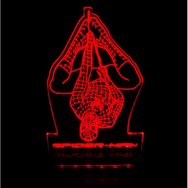 Luminária em Acrílico Homem Aranha