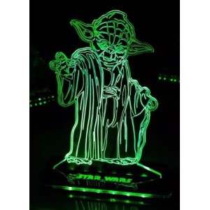 Luminária em Acrílico Mestre Yoda