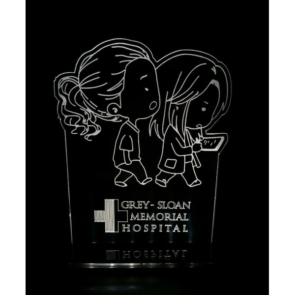 Luminária em Acrílico Grey's Anatomy - Mod.02