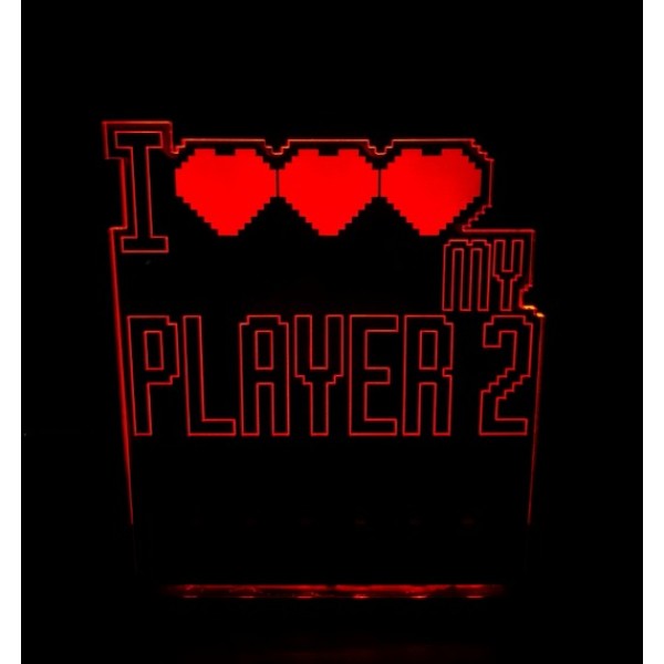 Luminária em Acrílico I Love my Player 2