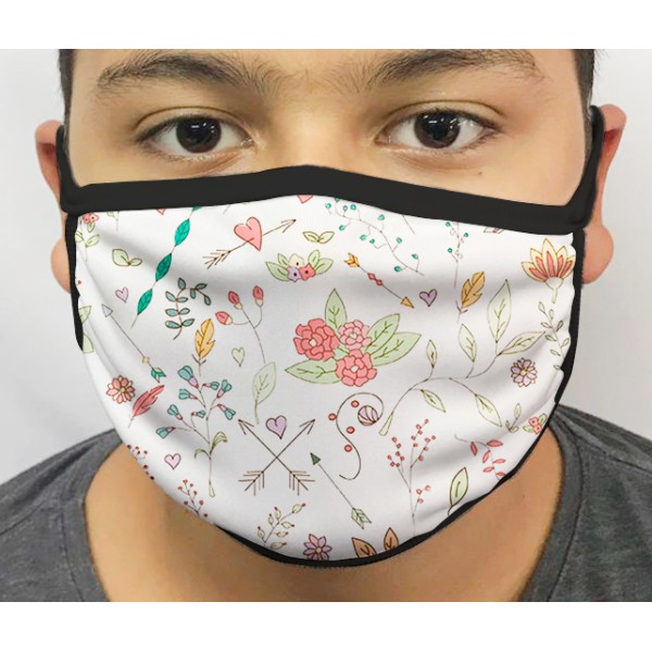 Máscara de Proteção Lavável Floral