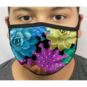 Máscara de Proteção Lavável Flores mod.02